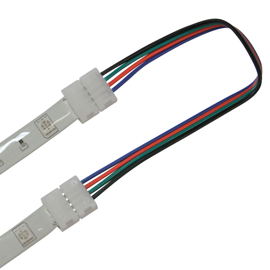 Conector bifacial flexible para tiras de LED RGB 4 patillas 10 mm