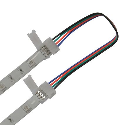 Conector bifacial flexible para tiras de LED RGB 4 patillas 10 mm