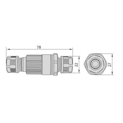 Conector de conexión 16A/250V IP68