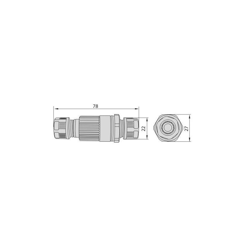 Conector de conexión 16A/250V IP68
