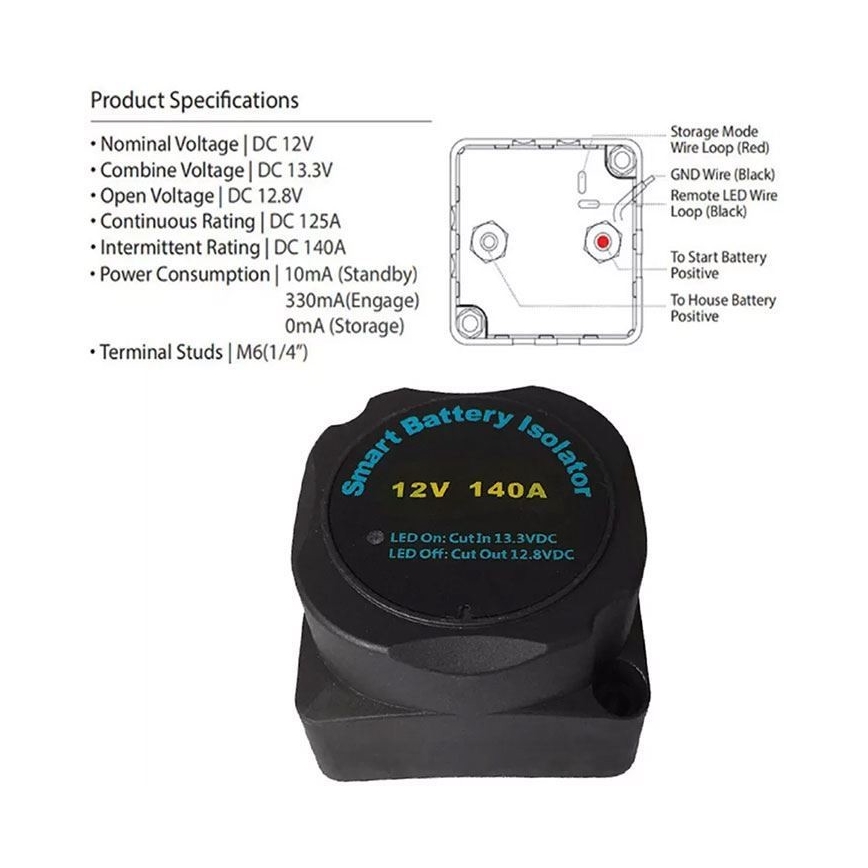 Conector de la batería 12V/140A