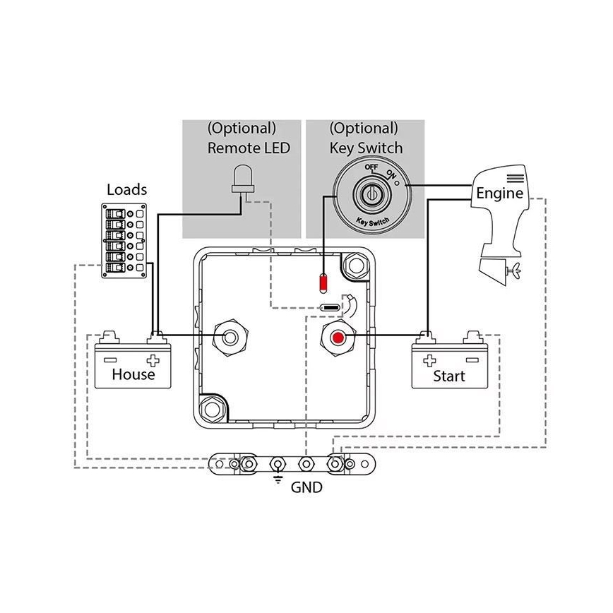 Conector de la batería 12V/140A