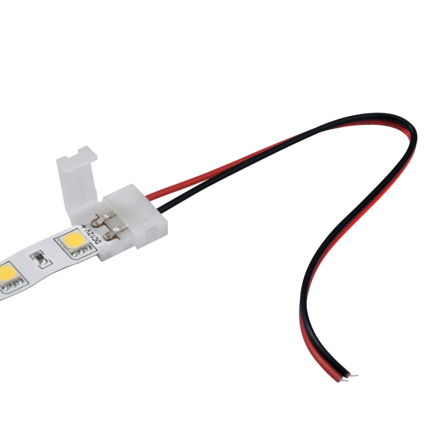 Conector flexible unilateral para tiras LED de 2 pines de 10 mm