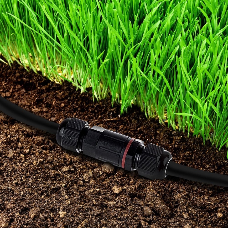 Conector impermeable IP68 negro