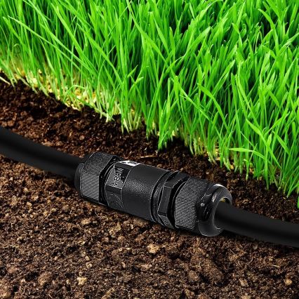 Conector impermeable IP68 negro