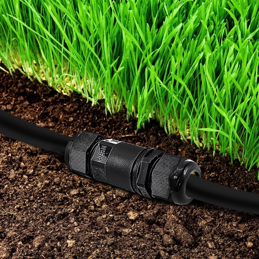 Conector impermeable IP68 negro