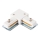Conector para luces en sistema de rieles monofásico tipo L blanco