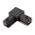 Conector para luces en sistema de rieles monofásico tipo L negro