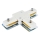 Conector para luces en sistema de rieles monofásico tipo T blanco