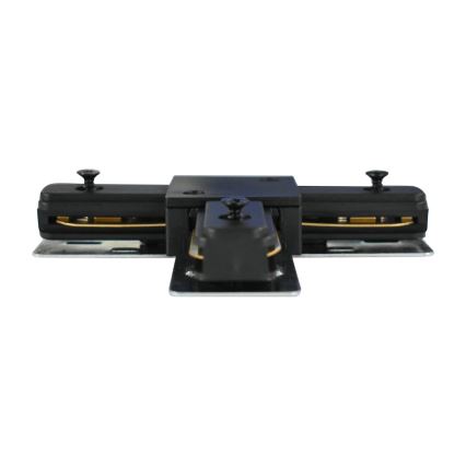 Conector para luces en sistema de rieles monofásico tipo T negro