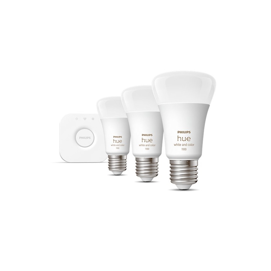Conjunto básico Philips Hue WHITE AND COLOR AMBIANCE 3xE27/9W/230V 2000-6500K + dispositivo de conexión