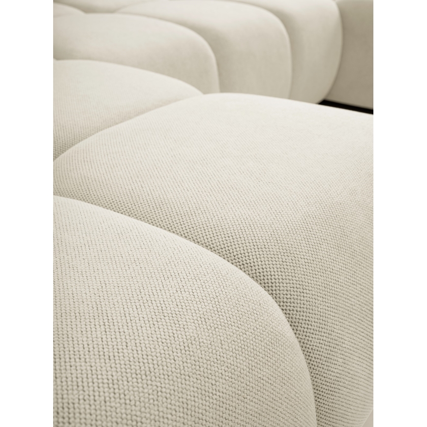 Conjunto de salón en forma de U tapizado plegable con espacio de almacenamiento ALMADA beige