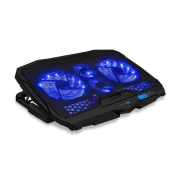 CONNECT IT CCP-2200-BK - Almohadilla de refrigeración para portátil 4x Ventilador 2xUSB negro//azul