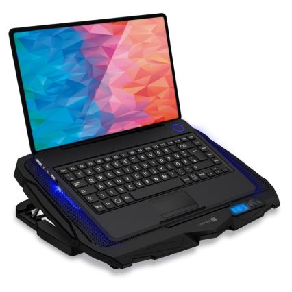 CONNECT IT CCP-2200-BK - Almohadilla de refrigeración para portátil 4x Ventilador 2xUSB negro//azul