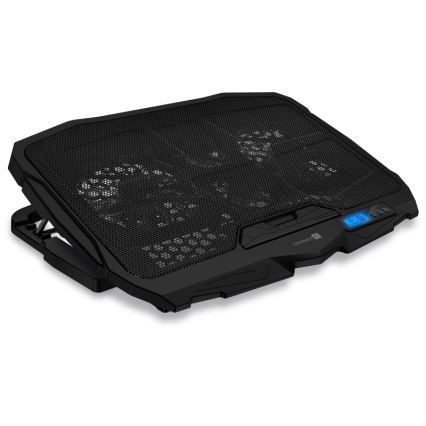 CONNECT IT CCP-2200-BK - Almohadilla de refrigeración para portátil 4x Ventilador 2xUSB negro//azul