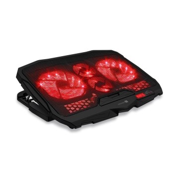 CONNECT IT CCP-2200-RD - Almohadilla de refrigeración para portátil 4x Ventilador 2xUSB negro/rojo