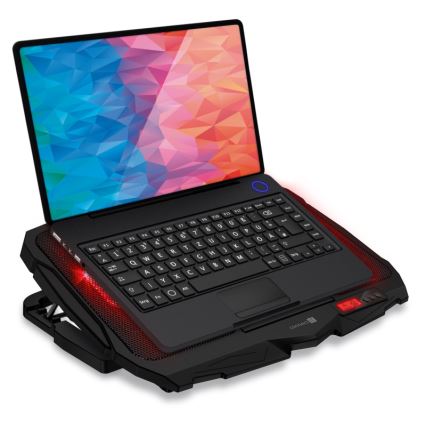 CONNECT IT CCP-2200-RD - Almohadilla de refrigeración para portátil 4x Ventilador 2xUSB negro/rojo