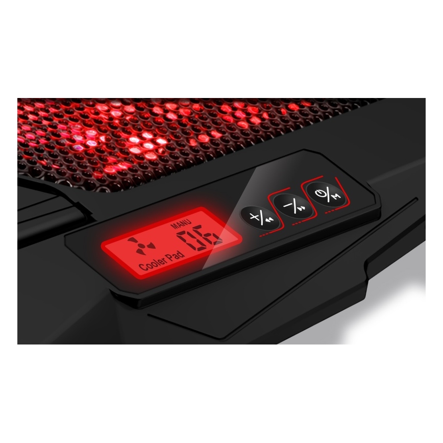 CONNECT IT CCP-2200-RD - Almohadilla de refrigeración para portátil 4x Ventilador 2xUSB negro/rojo
