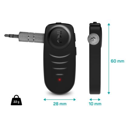 CONNECT IT CFF-4050-BK - Receptor de audio Bluetooth AUX 110 mAh
