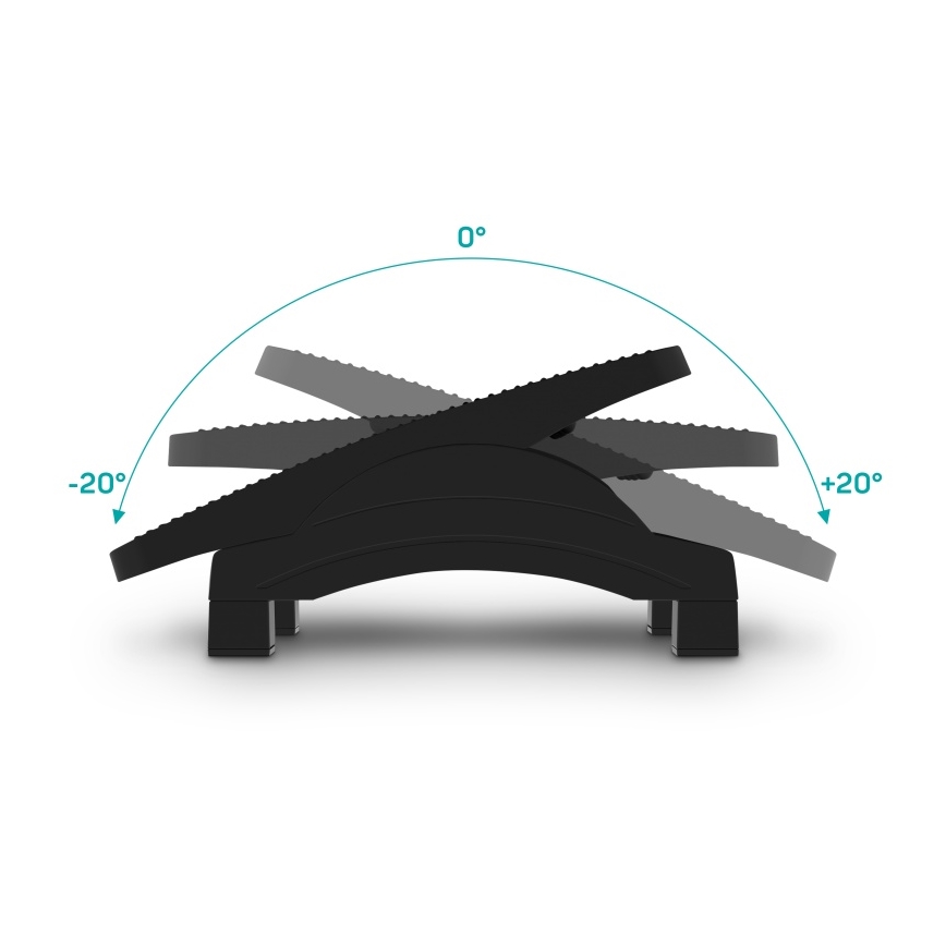 CONNECT IT CFH-4100-BK - Reposapiés ajustable negro