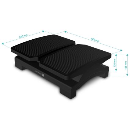 CONNECT IT CFH-4100-BK - Reposapiés ajustable negro