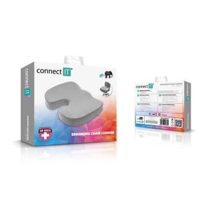 CONNECT IT CFH-5290-GY - Cojín ergonómico para silla gris