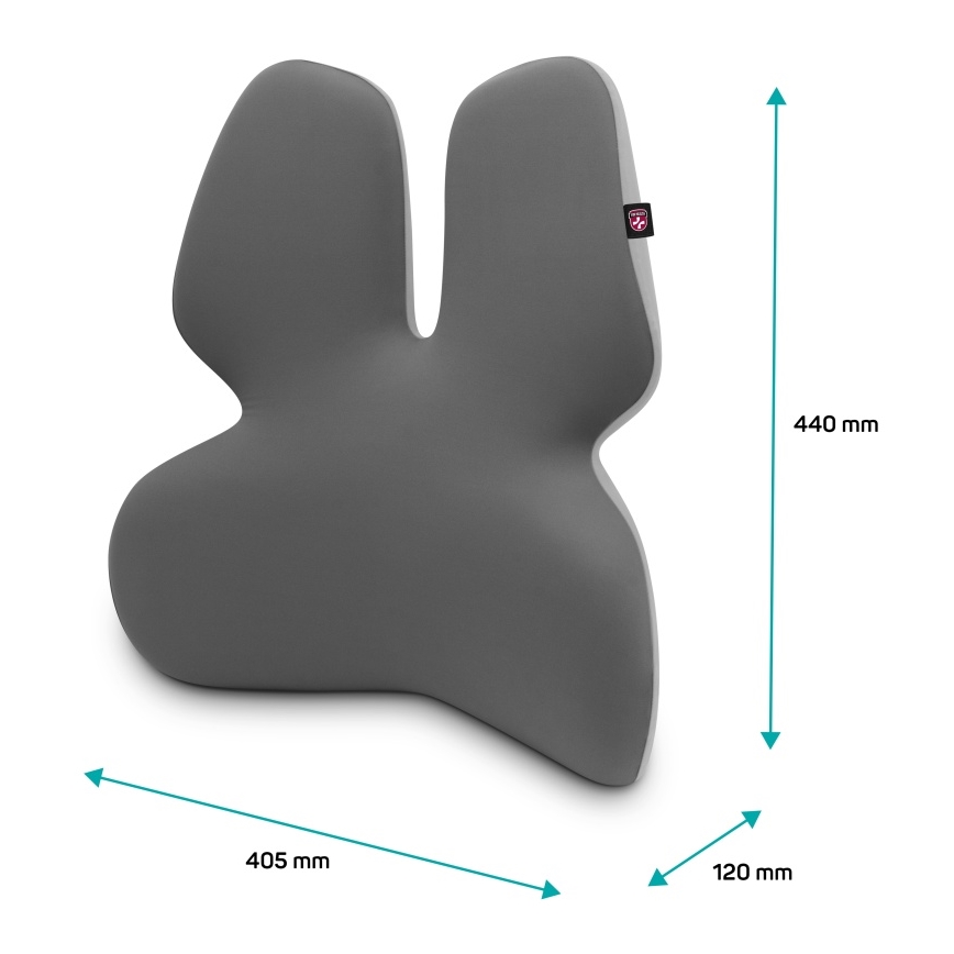 CONNECT IT CFH-5902-GY - Soporte lumbar para silla gris