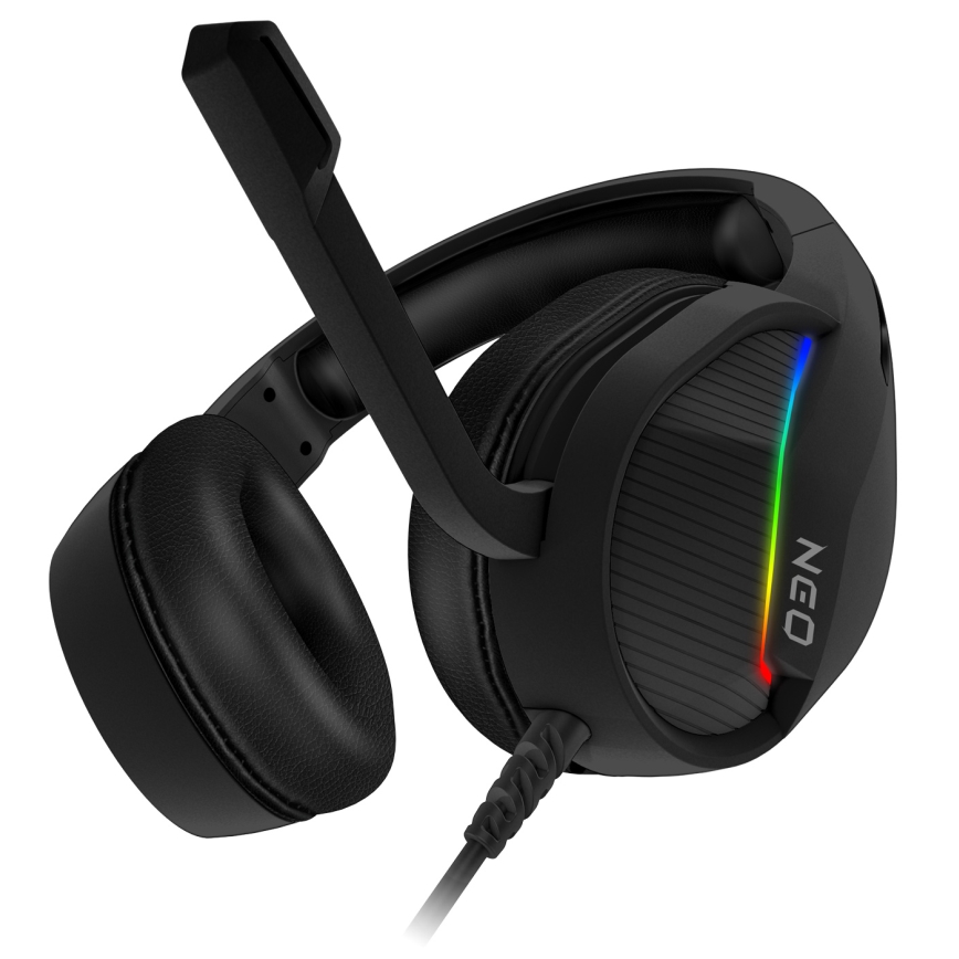 CONNECT IT CHP-3595-BK - LED RGB Auriculares gaming con cable con un micrófono negro