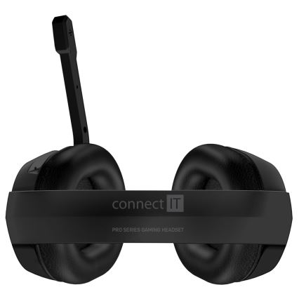 CONNECT IT CHP-3595-BK - LED RGB Auriculares gaming con cable con un micrófono negro