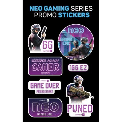 CONNECT IT CHP-3595-BK - LED RGB Auriculares gaming con cable con un micrófono negro