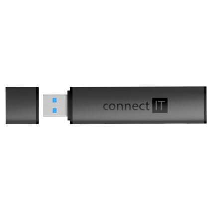CONNECT IT CHU-4060-AN - Hub USB-A con lector de tarjetas de memoria 4en1