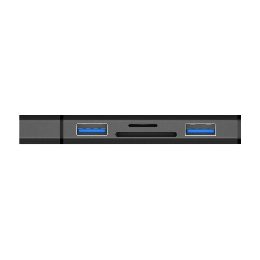 CONNECT IT CHU-4060-AN - Hub USB-A con lector de tarjetas de memoria 4en1