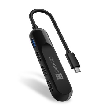 CONNECT IT CHU-5000-BK - USB-C hub 4en1