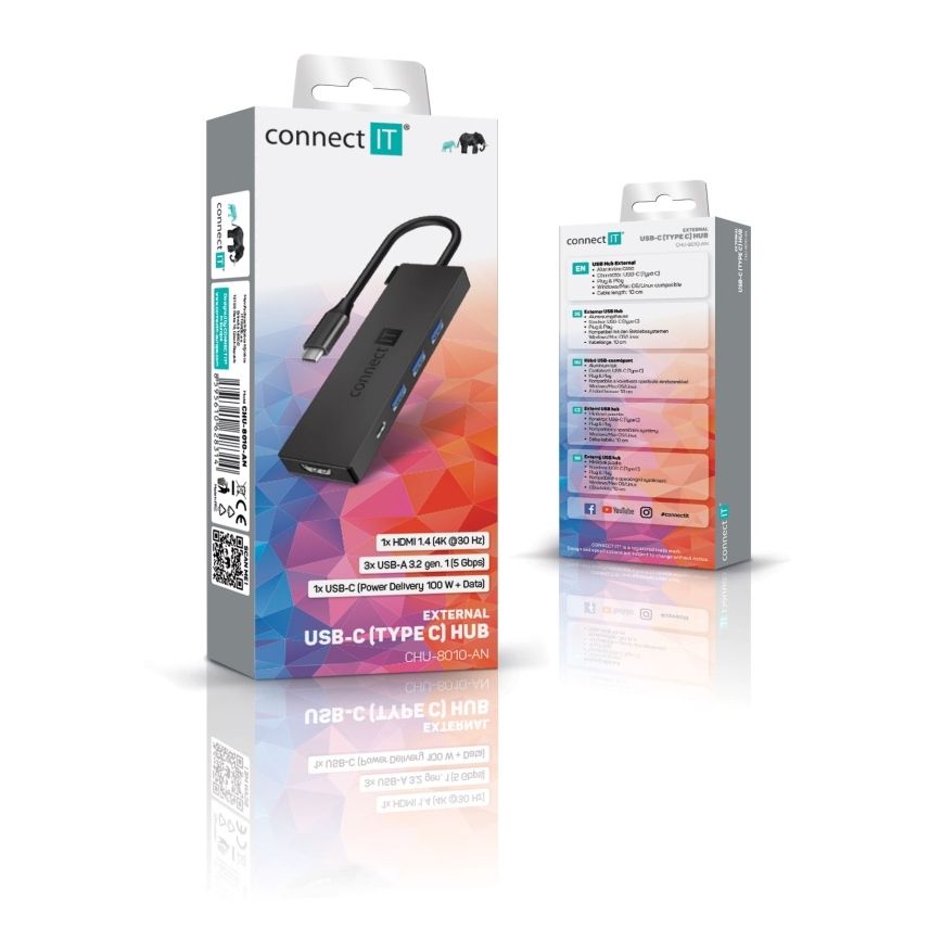 CONNECT IT CHU-8010-AN - USB-C hub 5en1