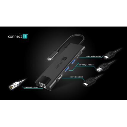 CONNECT IT CHU-8020-AN - USB-C hub 5en1