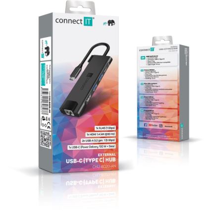 CONNECT IT CHU-8020-AN - USB-C hub 5en1