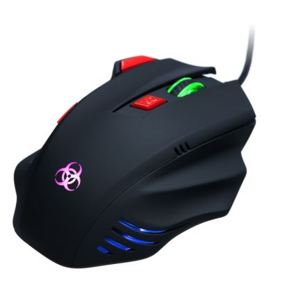 CONNECT IT CI-191 - LED Ratón gaming con cable 800/1600/2400/3200 DPI negro