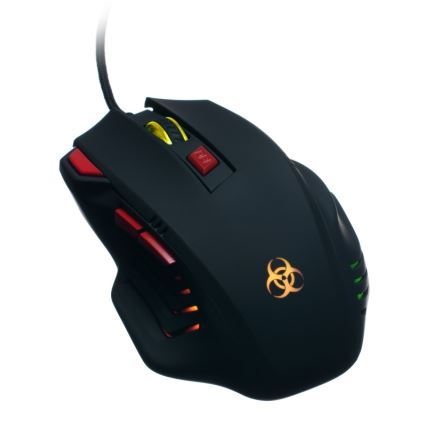 CONNECT IT CI-191 - LED Ratón gaming con cable 800/1600/2400/3200 DPI negro