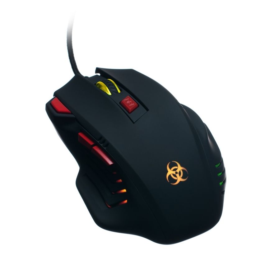 CONNECT IT CI-191 - LED Ratón gaming con cable 800/1600/2400/3200 DPI negro