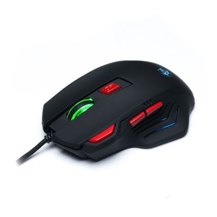 CONNECT IT CI-191 - LED Ratón gaming con cable 800/1600/2400/3200 DPI negro