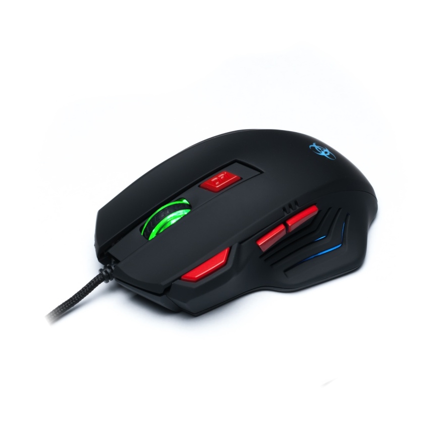 CONNECT IT CI-191 - LED Ratón gaming con cable 800/1600/2400/3200 DPI negro