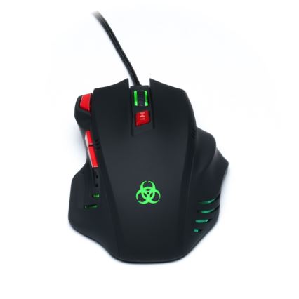 CONNECT IT CI-191 - LED Ratón gaming con cable 800/1600/2400/3200 DPI negro
