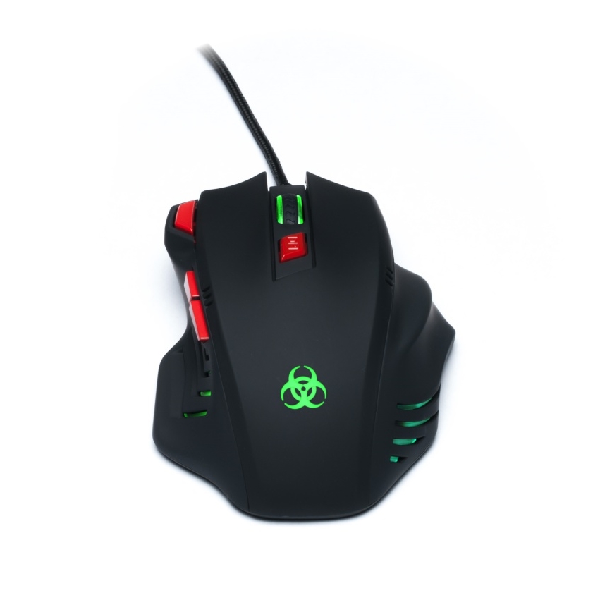 CONNECT IT CI-191 - LED Ratón gaming con cable 800/1600/2400/3200 DPI negro