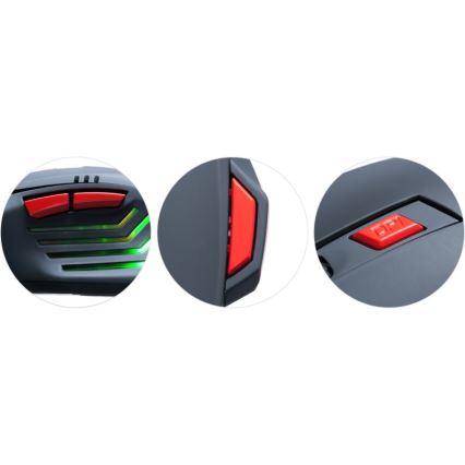 CONNECT IT CI-191 - LED Ratón gaming con cable 800/1600/2400/3200 DPI negro