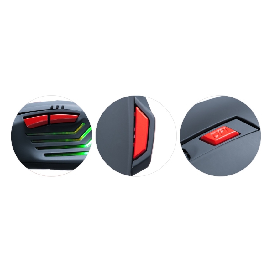 CONNECT IT CI-191 - LED Ratón gaming con cable 800/1600/2400/3200 DPI negro