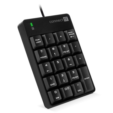 CONNECT IT CKB-0060-BK - Teclado numérico con cable negro