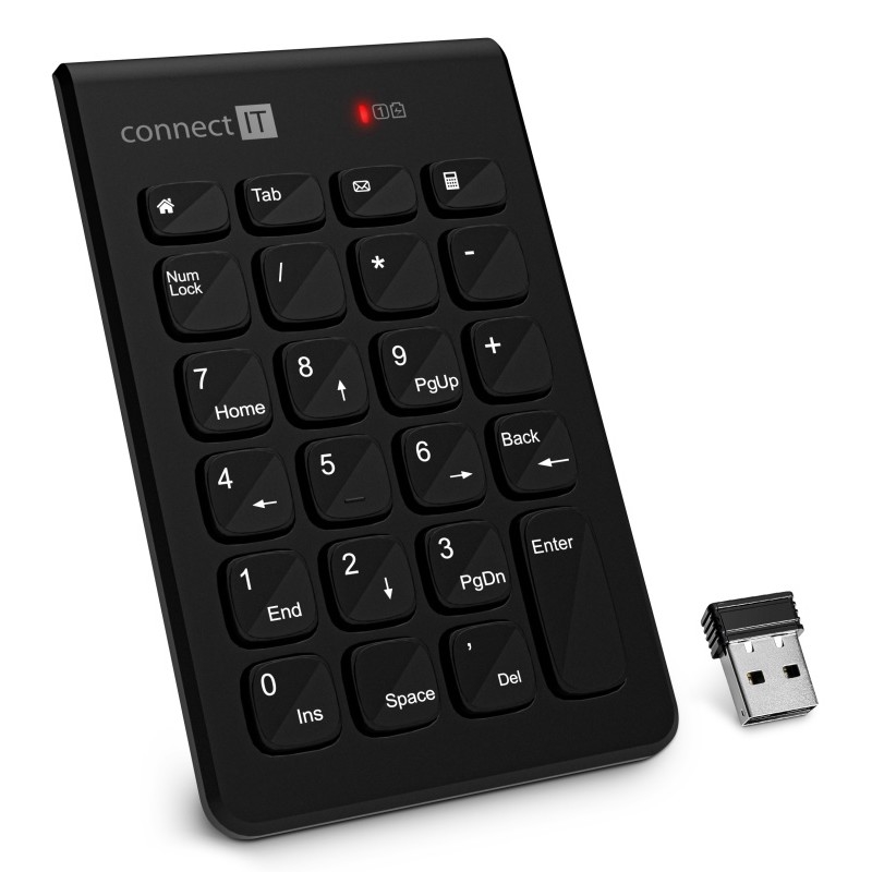CONNECT IT CKB-0062-BK - Teclado numérico inalámbrico 1xAAA negro