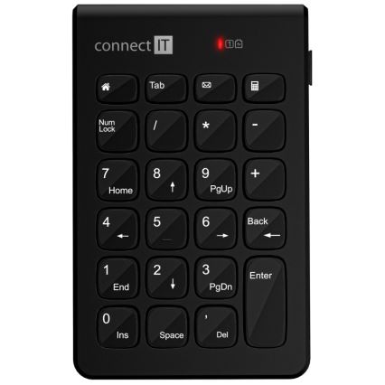 CONNECT IT CKB-0062-BK - Teclado numérico inalámbrico 1xAAA negro