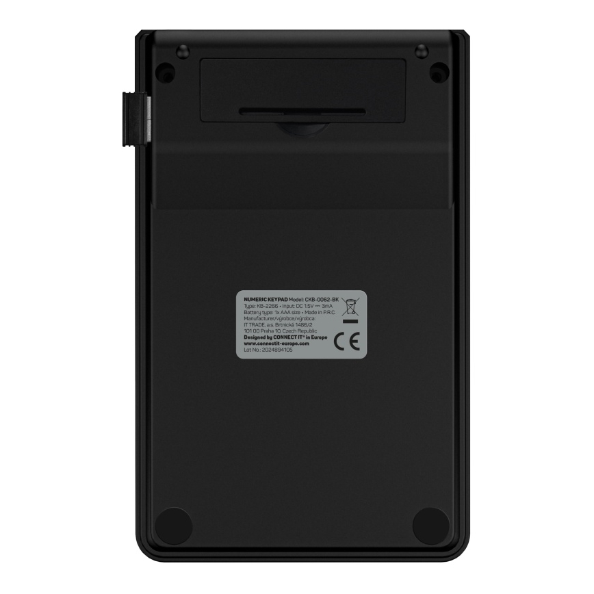 CONNECT IT CKB-0062-BK - Teclado numérico inalámbrico 1xAAA negro