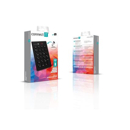 CONNECT IT CKB-0062-BK - Teclado numérico inalámbrico 1xAAA negro